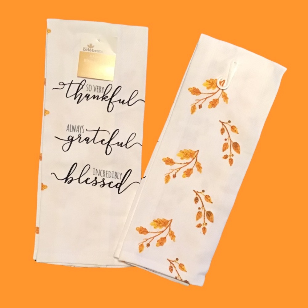 Harvest Thankful Kitchen Towel Set of 2
